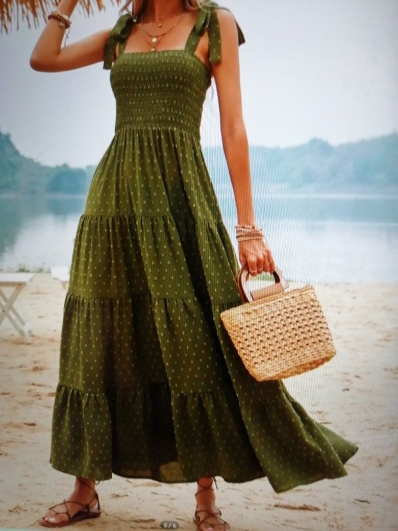 Vestido lindo, em verde, novo!