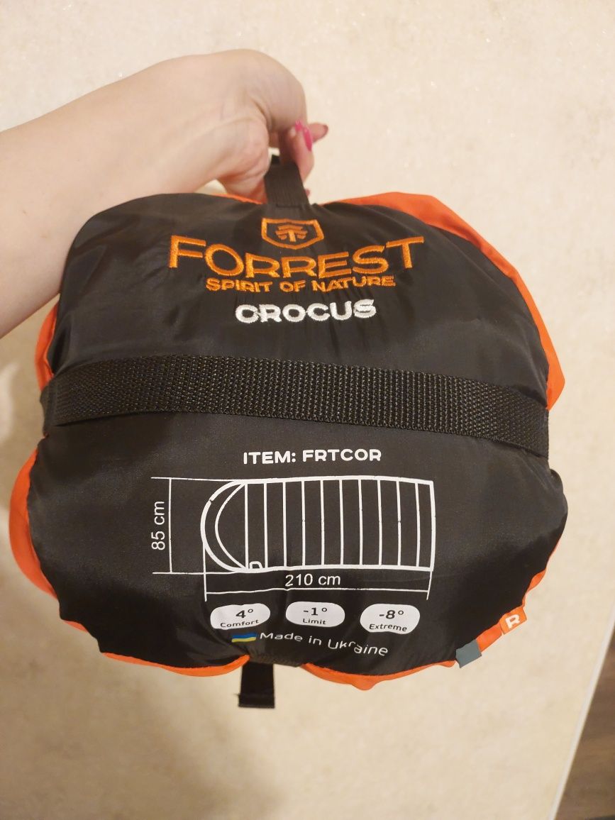 Новий!! Спальний мішок Forrest Crocus Orange+Подарунок Несессер і Терм
