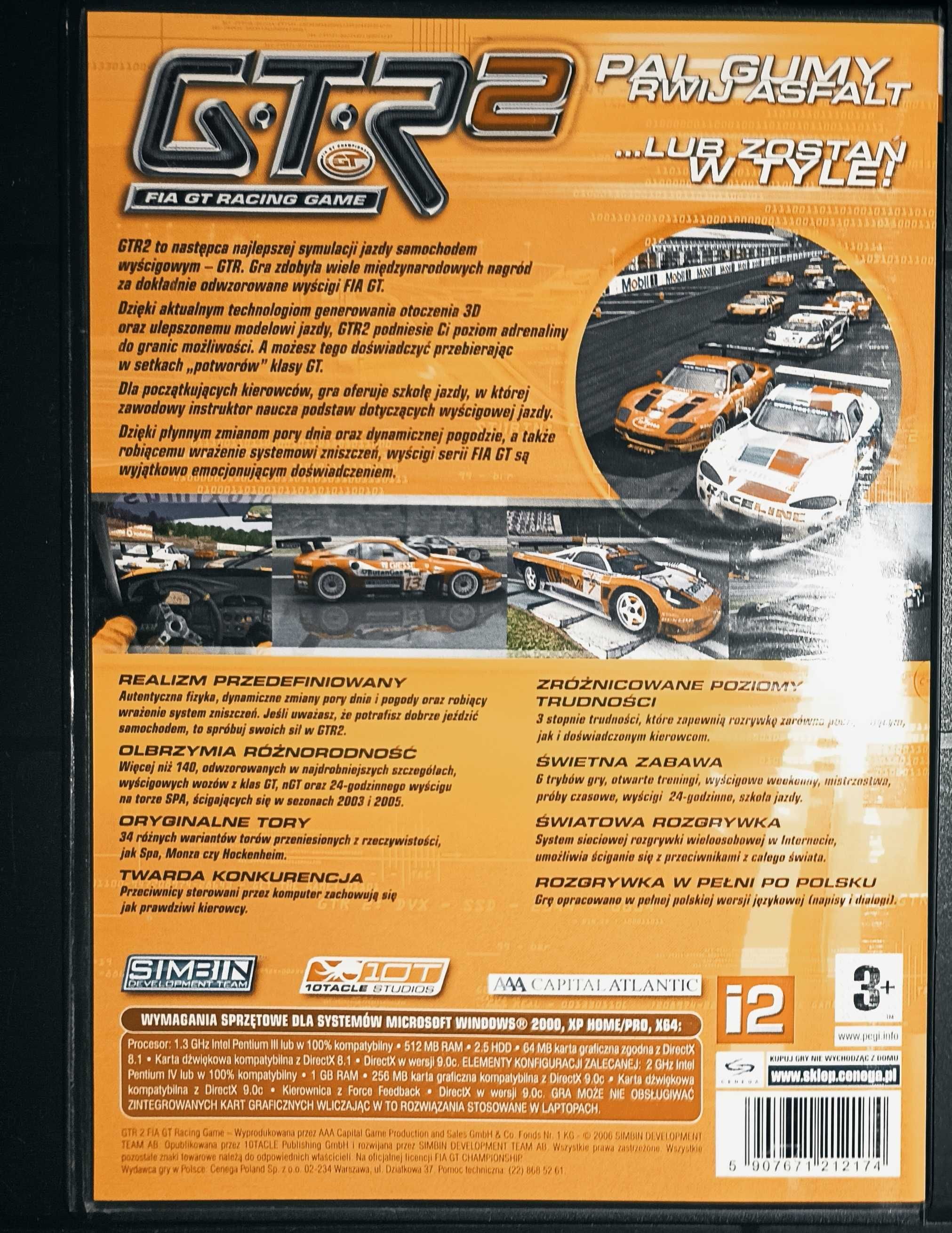 wyścigi GTR 2 FIA GT Racing Game  Cenega Simbin PC DVD BOX 2006