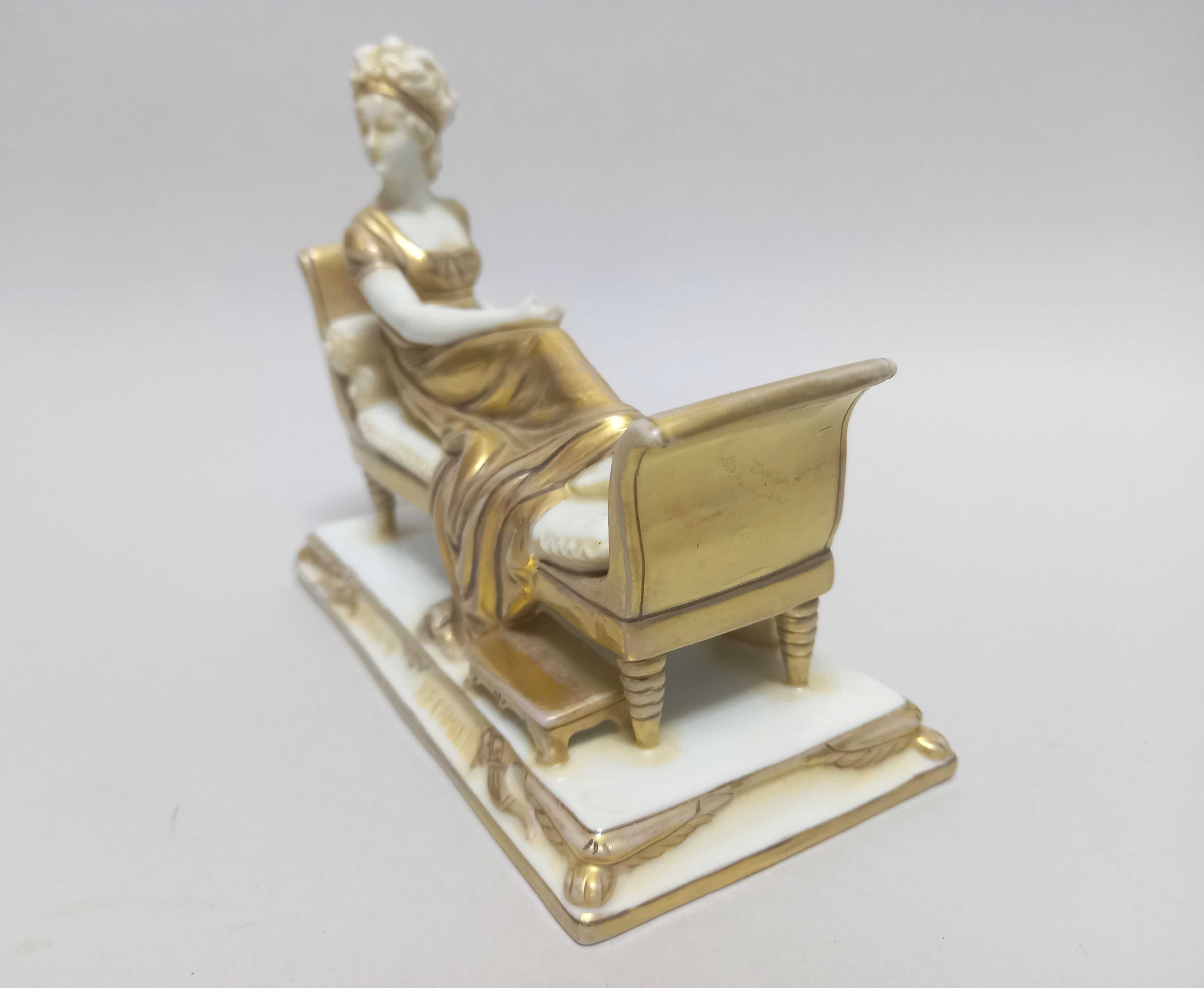 Madame Recamier, figurka Scheibe-Alsbach Turyngia, proj. Otto Poertzel