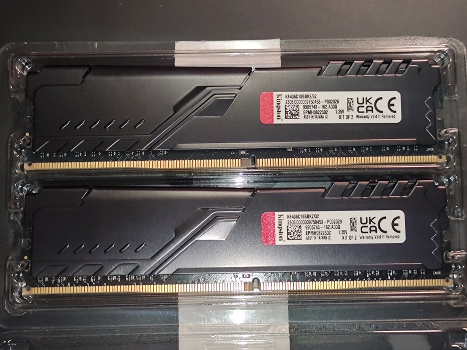DDR4 32GB(2x16) 3600 CL18 Kingston Fury Beast майже нова. Торг.