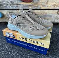 Кроссовки Скетчерс мужские сеточка лето песочные Skechers летние