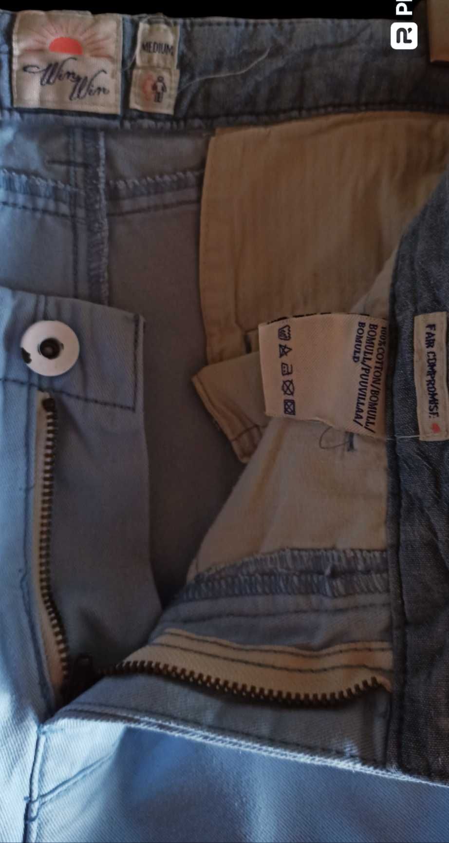 spodnie chinosy jeansy gołębi błękit unisex WinWin
