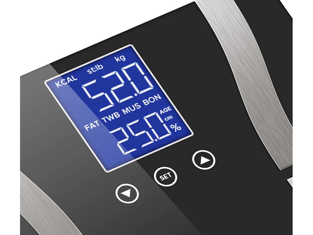 Analityczna waga łazienkowa 180kg szklana lcd