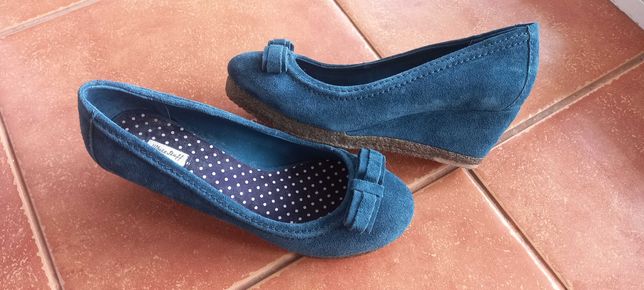 Sapatos Compensados Azuis