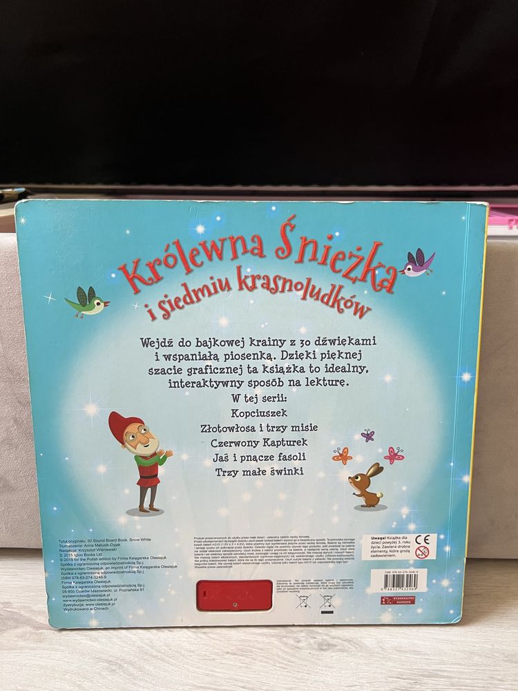 Książka Królewna Śnieżka i siedmiu krasnoludków grająca Olesiejuk