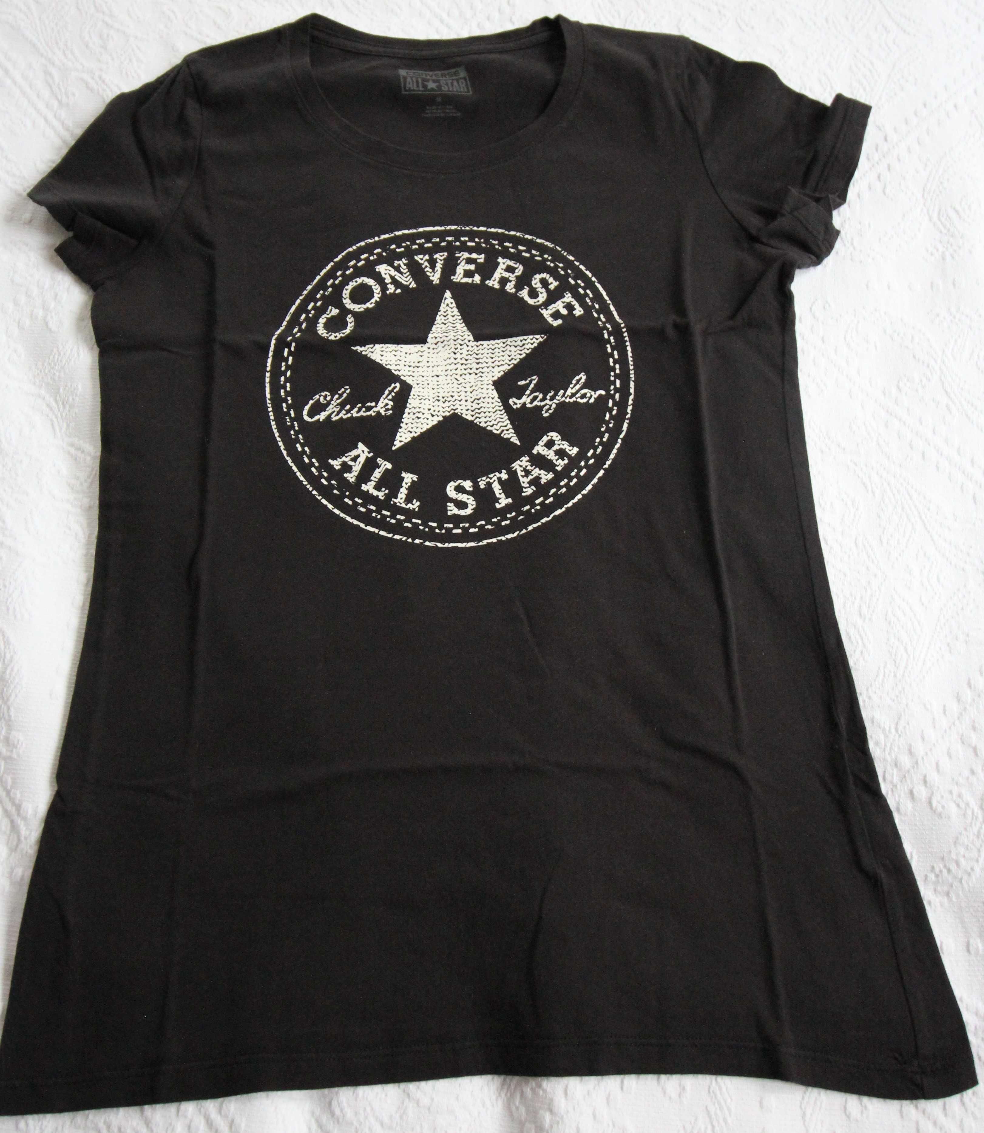 Czarny damski T-shirt Converse r. M