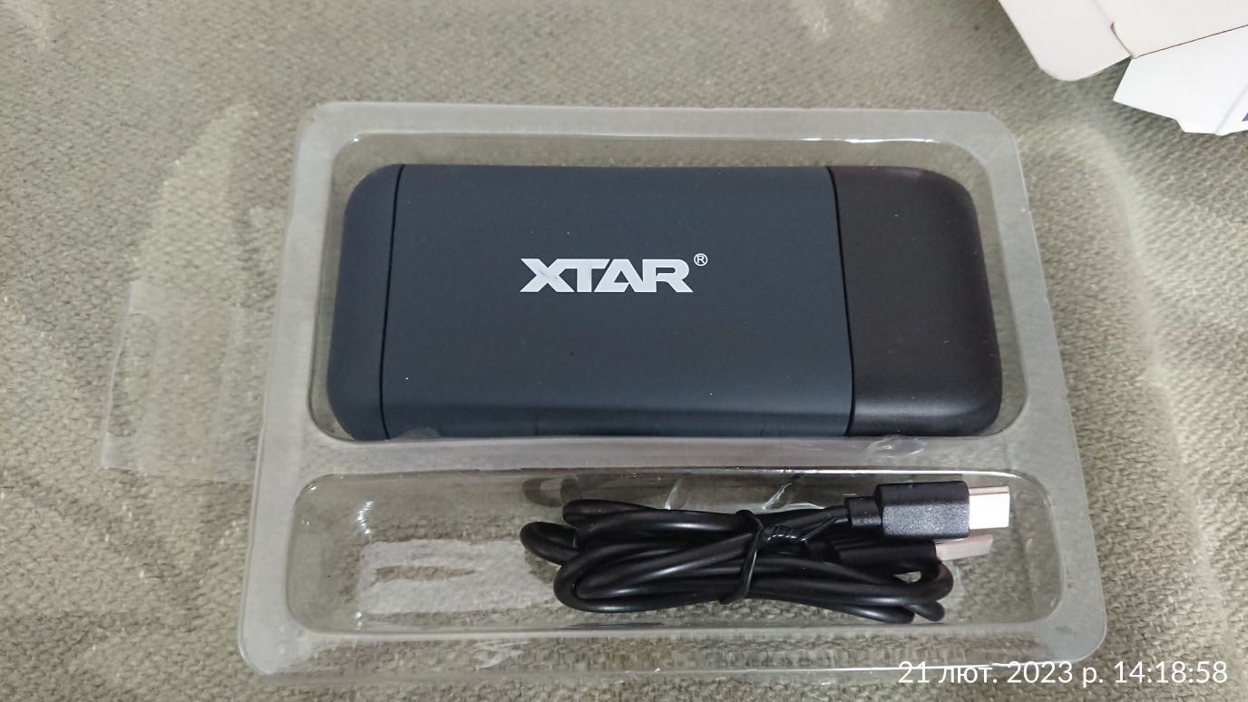 Power Bank Case Xtar PB2S Black, 2x18650-21700, QC+PD, LCD, Box