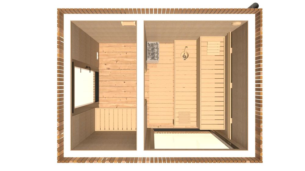 Sauna ogrodowa Elsa 300 cm x 235 cm