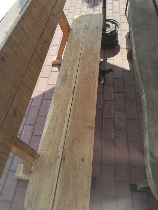 Meble ogrodowe dębowe/sosnowe stół ławka