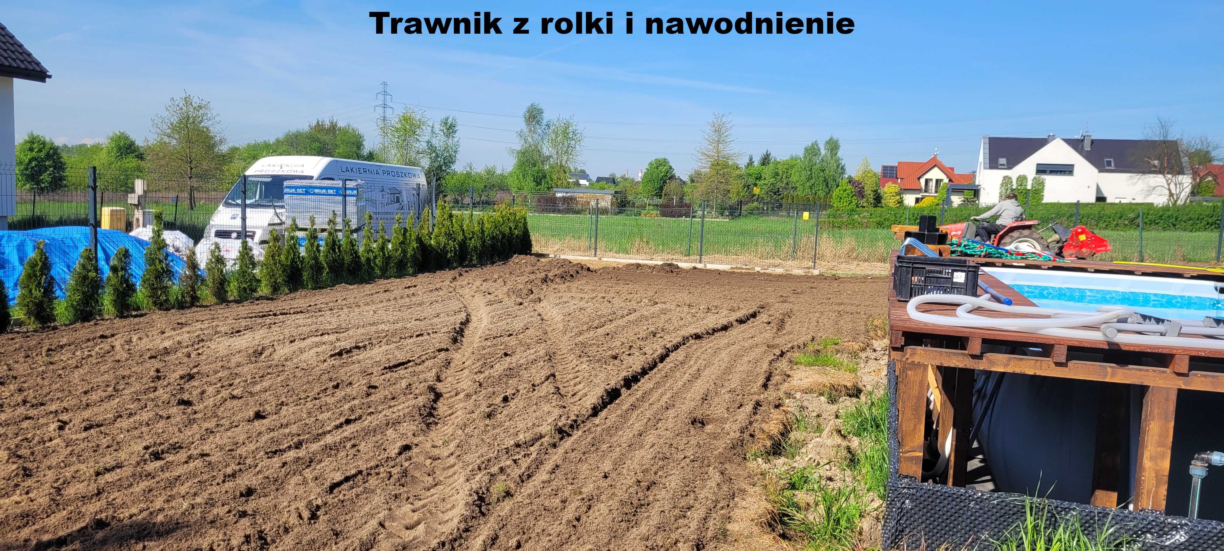 Trawniki z siewu i rolki Systemy nawadniające Glebogryzarka separacyj