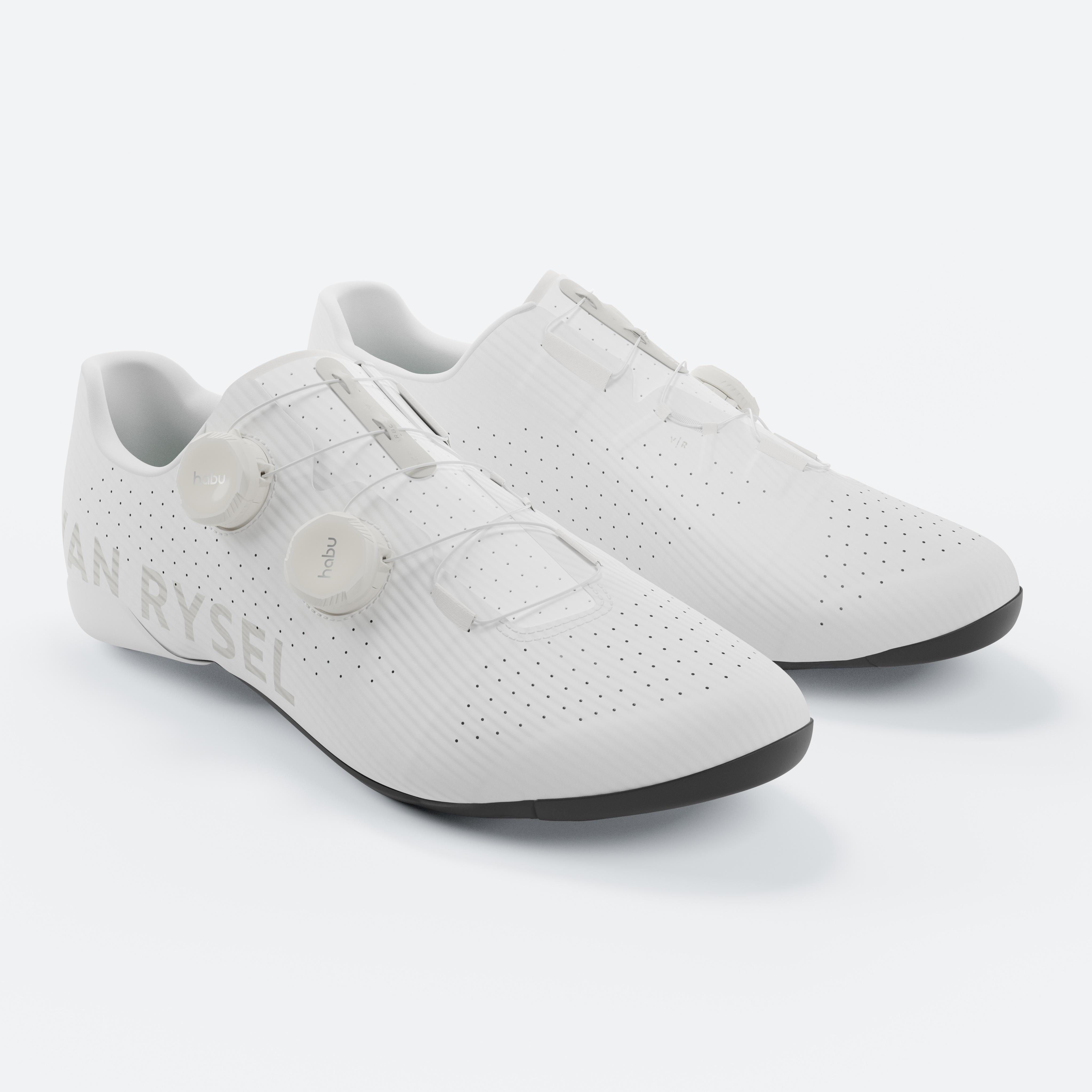 Calçado de Ciclismo de Estrada Van Rysel RCR Branco