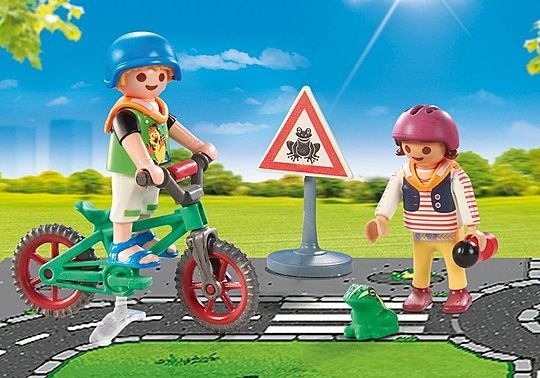 Playmobil Educação Rodoviária com bicicletas NOVO