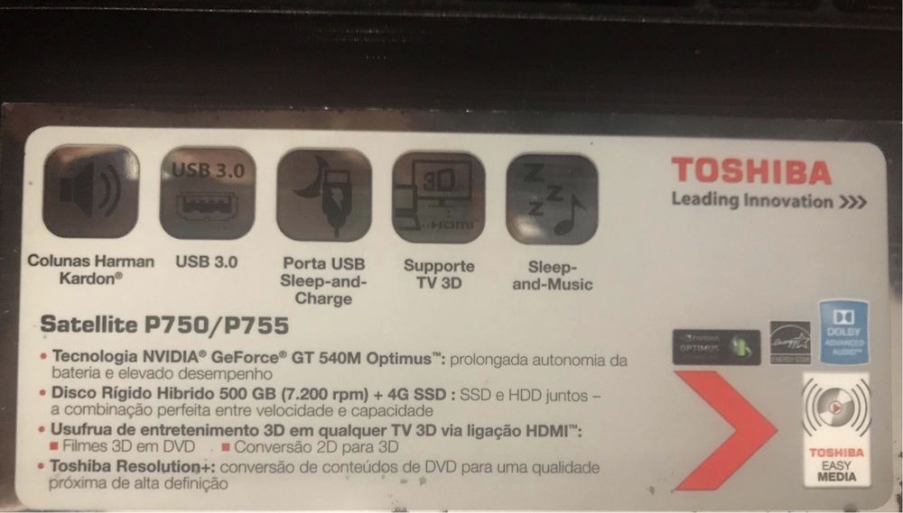 Toshiba satellite P755-103 Cooler Nplay Rgb