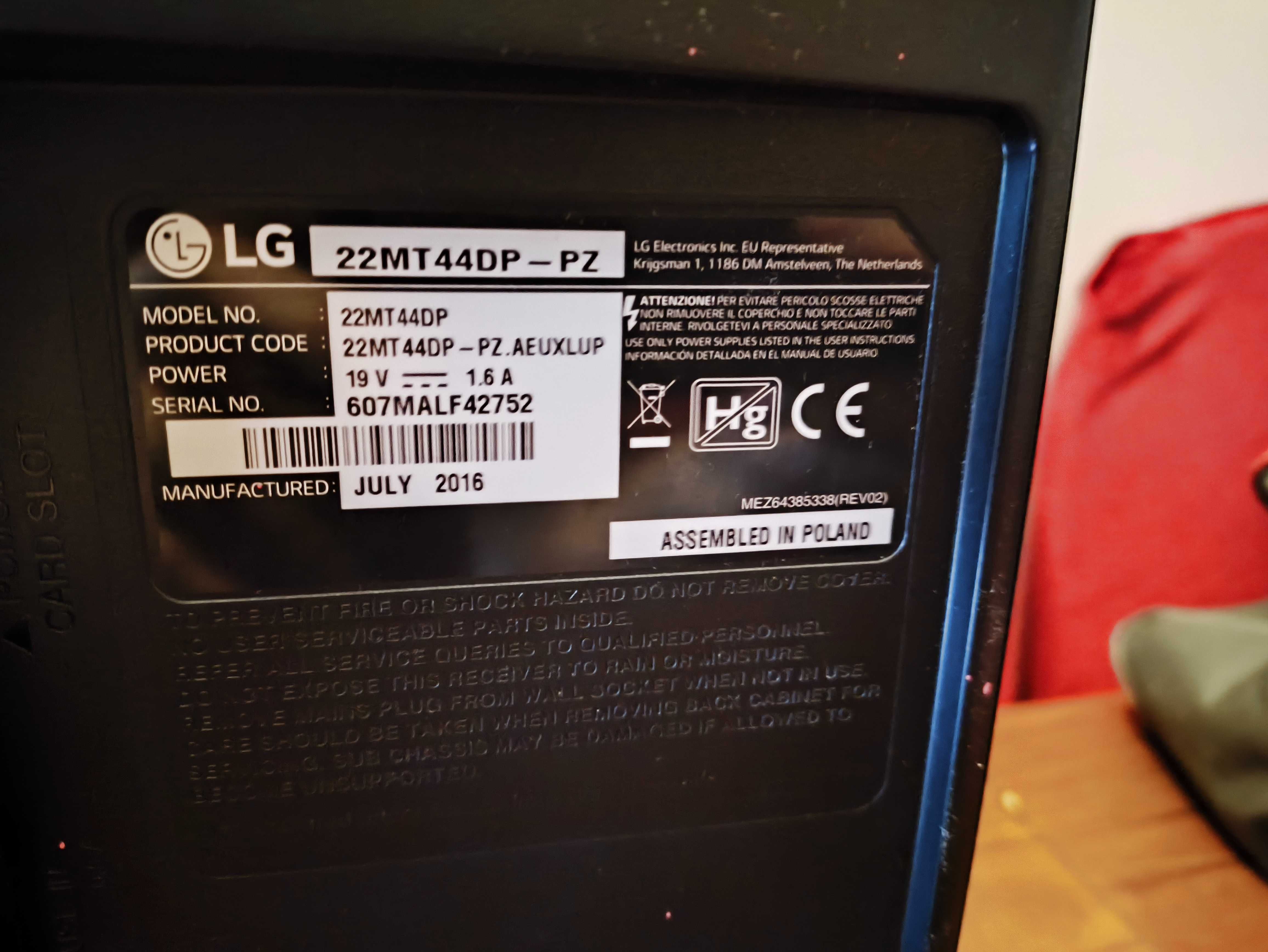 Monitor Led LG 22MT44DP-PZ 21,5"