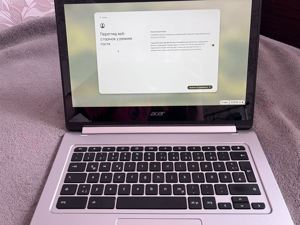 Ноутбук ACER Cromebook CB5-312T Mediatek/4Gb DDR3L/32Gb emmc