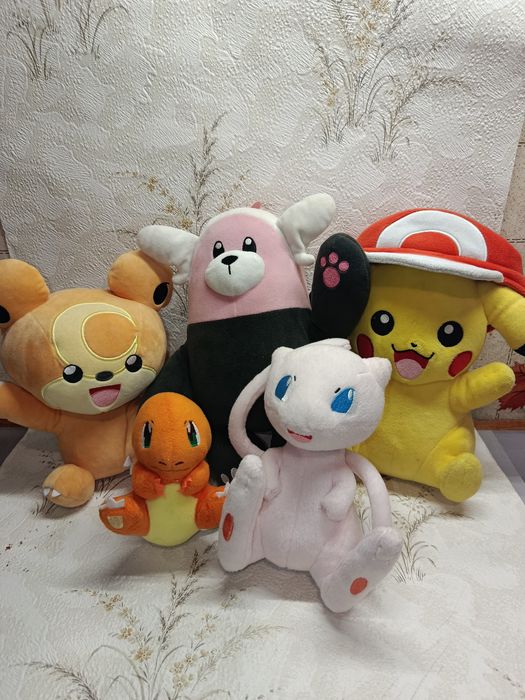 Мягкая игрушка Покемон Бивеар Мью Теддиурса Пикачу Чармандер