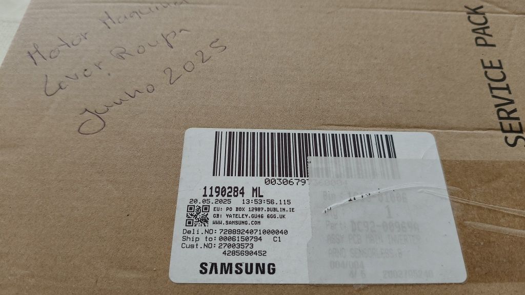 Placa eletrónica maquina de lavar Samsung 12 KG
