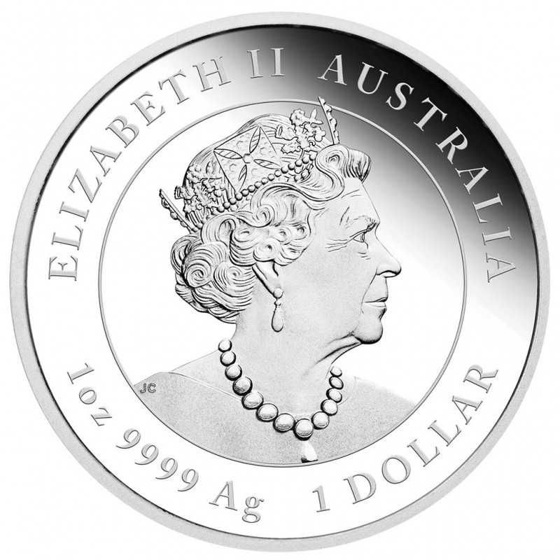 Серебряная монета Австралии Лунный календарь III Год Тигра 2022г. Пруф