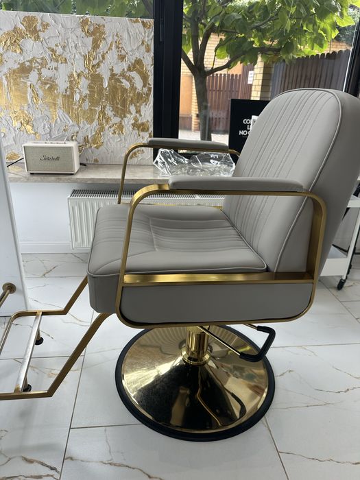 Gabbiano fotel fryzjerski Acri złoto - beżowy