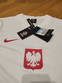 Koszulka reprezentacji Polski Nike Football biała  roz M nowa