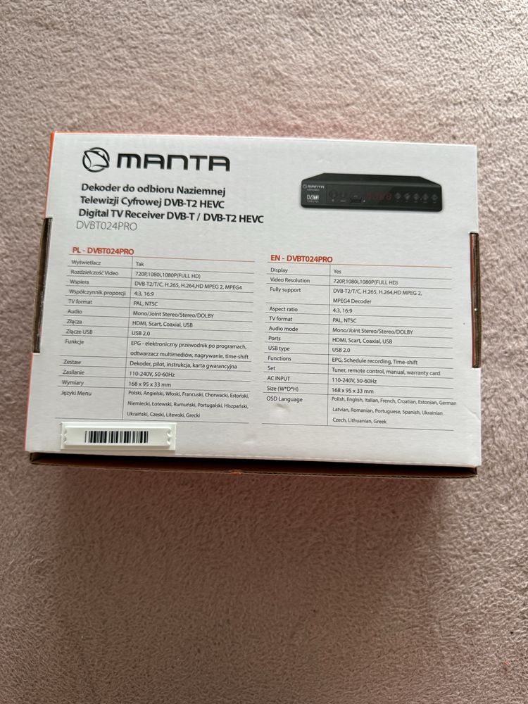 Dekoder Manta DVB-T/T2