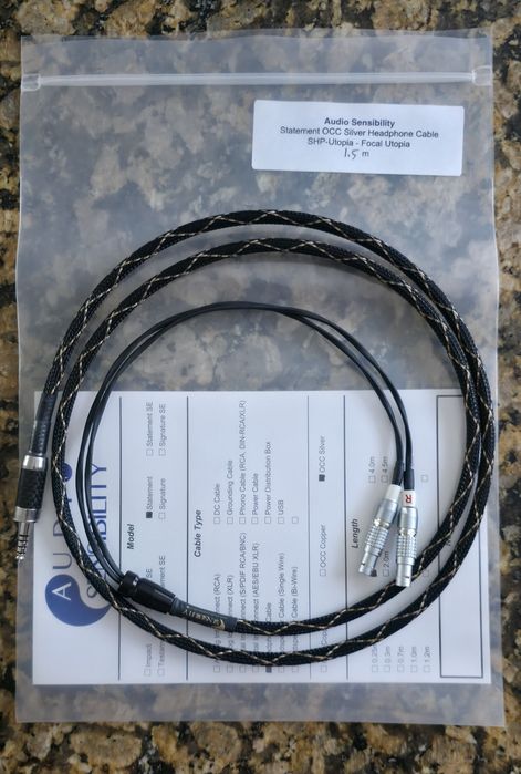 Sensibility Silver Statement balanced 4.4mm Furutech lemo Focal Utopia