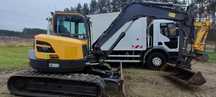 Volvo ECR 88D  3 łyżki, szybkozłącze hydrauliczne, stan BDB
