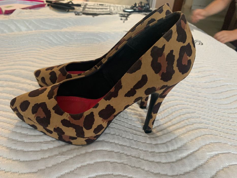 H&M szpilki w panterkę panterka jak nowe r. 38