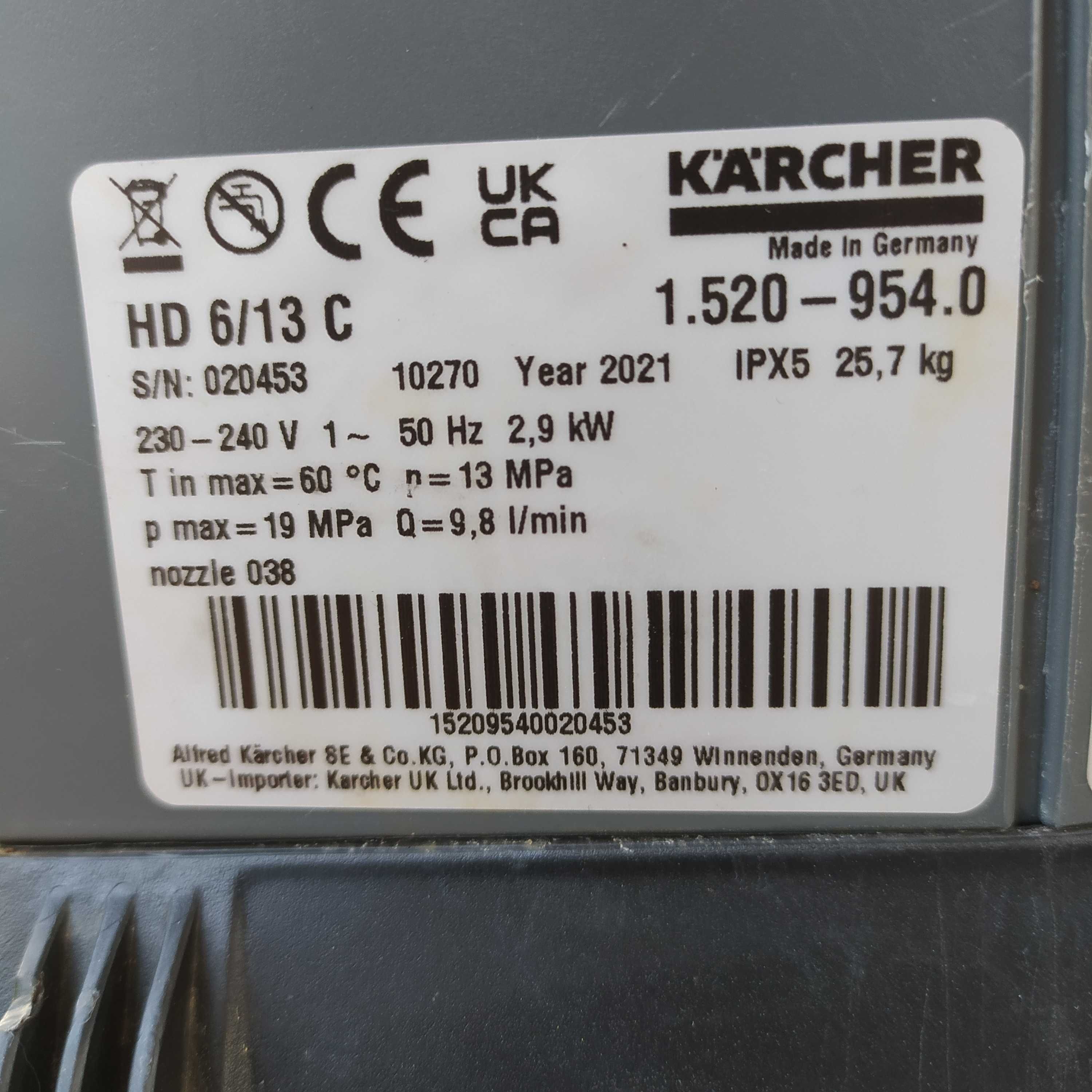 Myjka wysokociśnieniowa Karcher HD 6/13 C