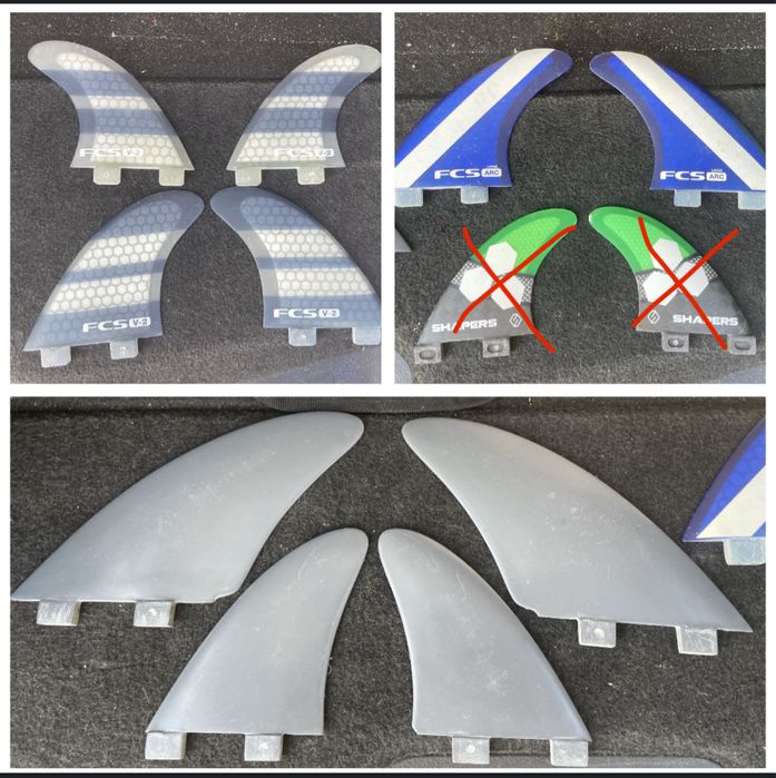 BAIXA! FINs Quilhas QUAD FCS Tri Futures Keel