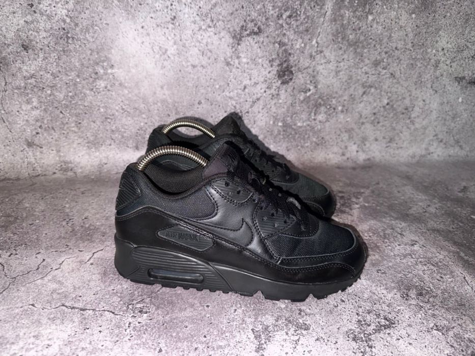 Nike Air Max 90 Mesh (Чорні Шкіряні Кросівки Найк 95 97 tn dn )