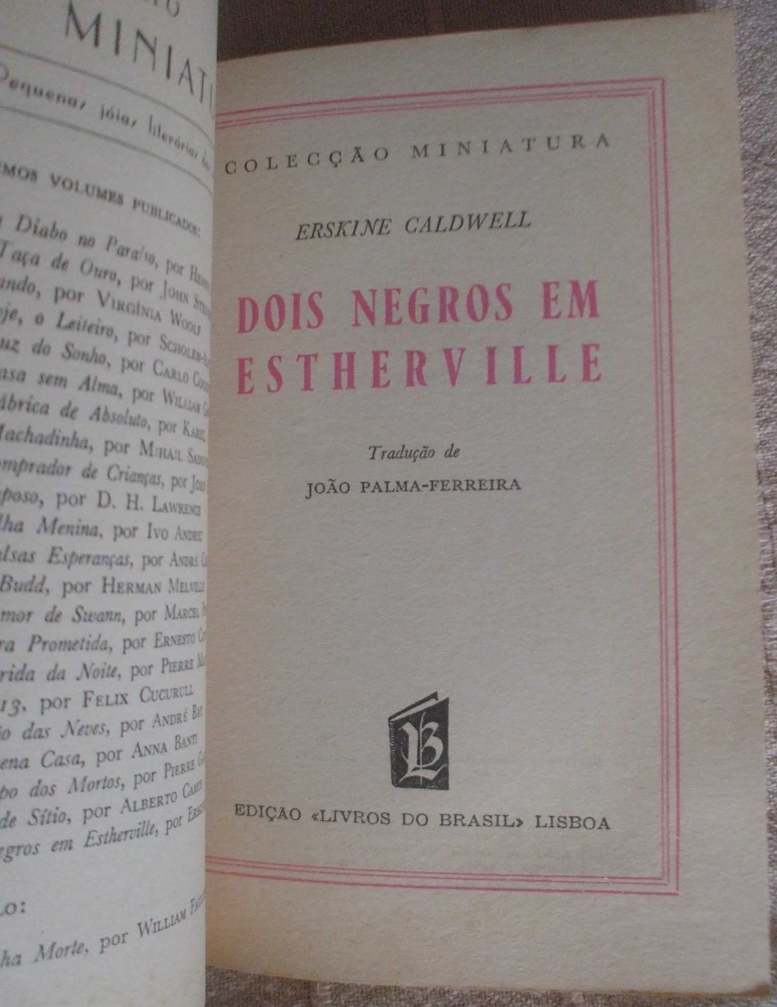 Dois negros em Estherville, Erskine Caldwell