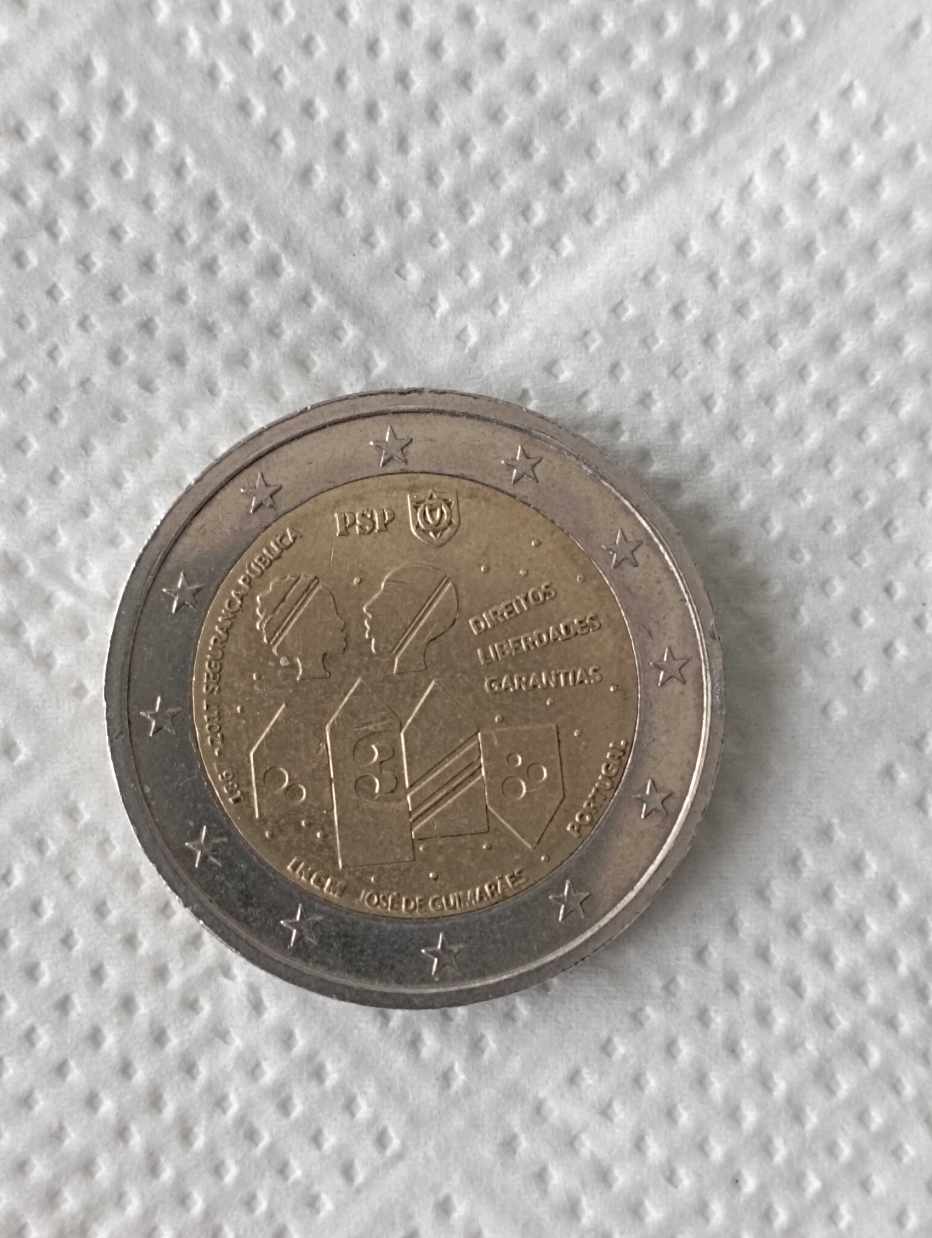 Vendo moeda de 2€ da P.S.P de José Guimarães em excelente estado!