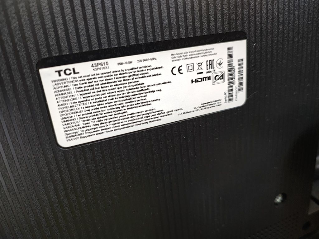Telewizor TCL 43 cale