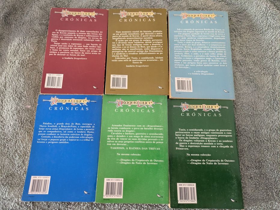 Livros Dragonlance e Forgotten Realms