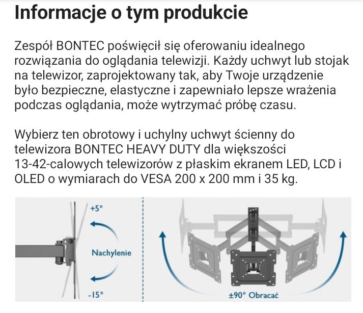 Uchwyt do telewizora Bontec CT 128