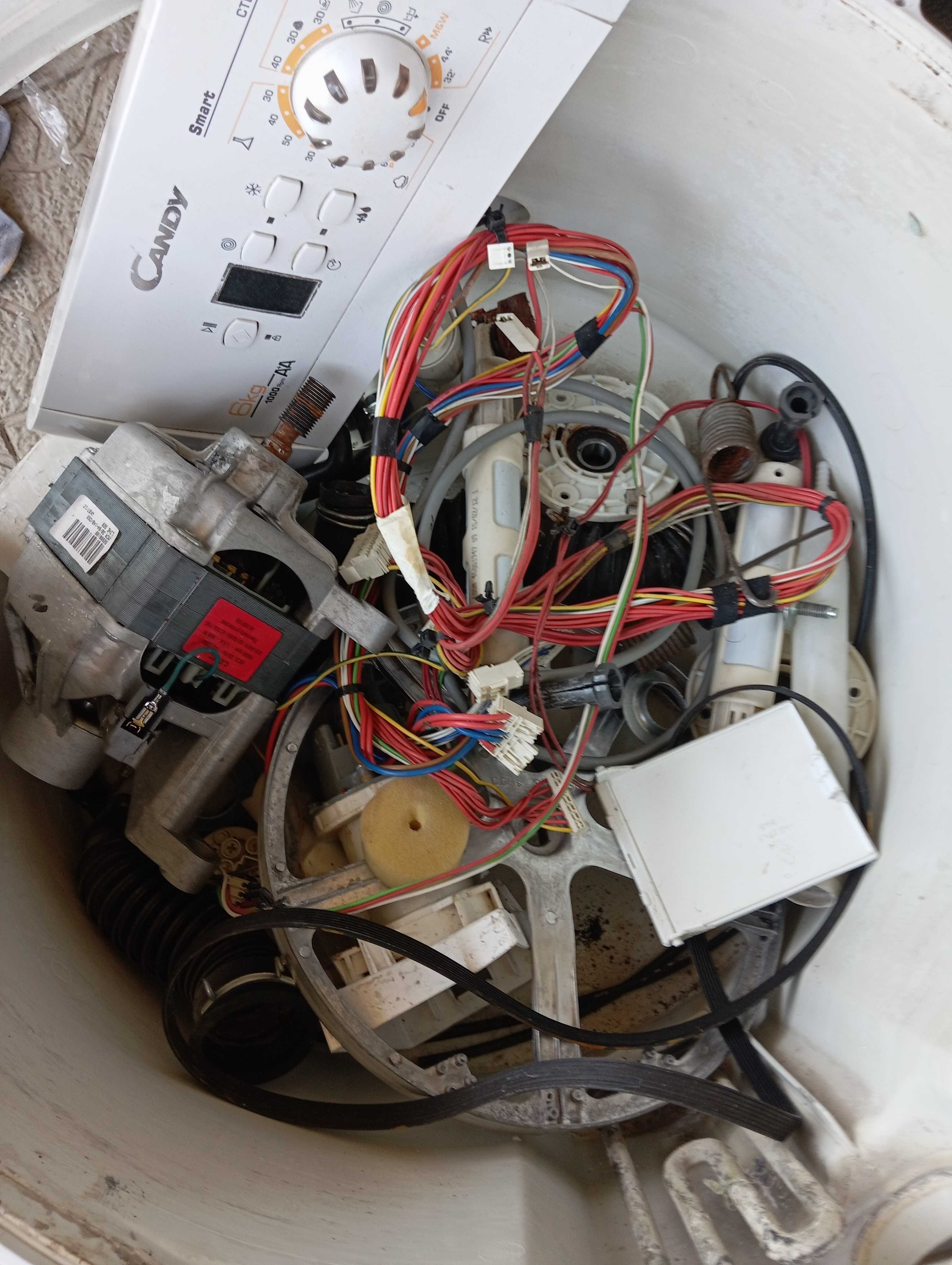 Стиральные машины Candy EVOT 10061D и Smart CTDF-1006 - разборка.