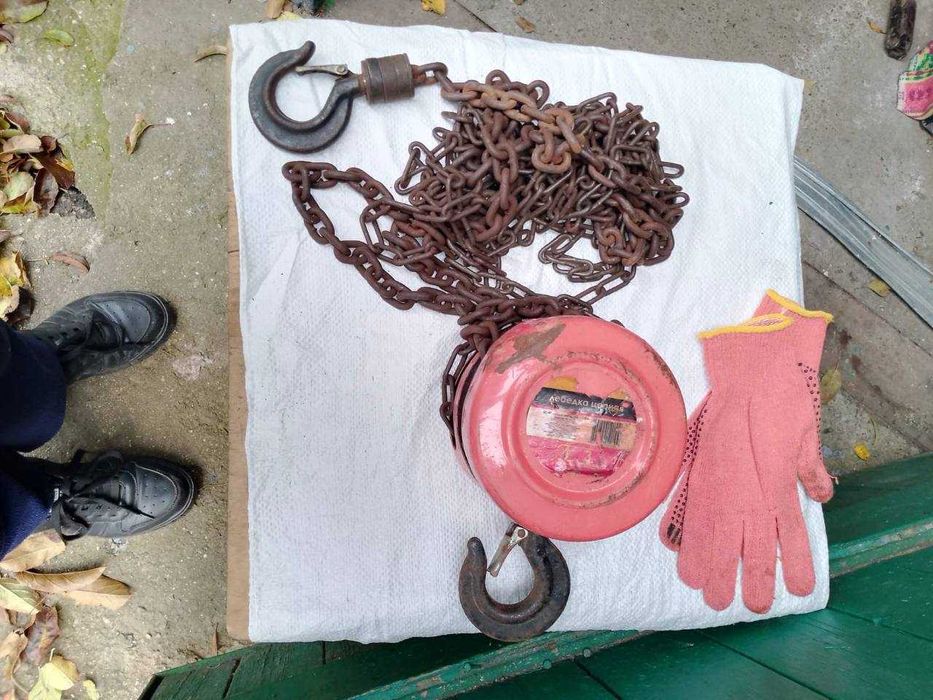 Лебёдка цепная 1 тонна 3 метра цепи