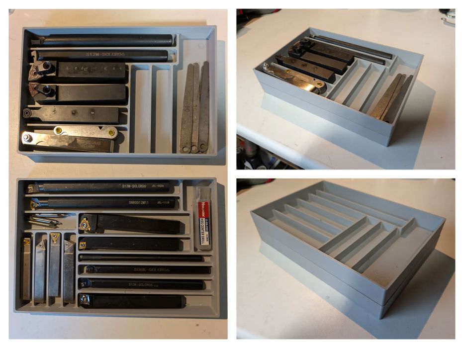 Bandejas Empilháveis para Ferramentas de Torno