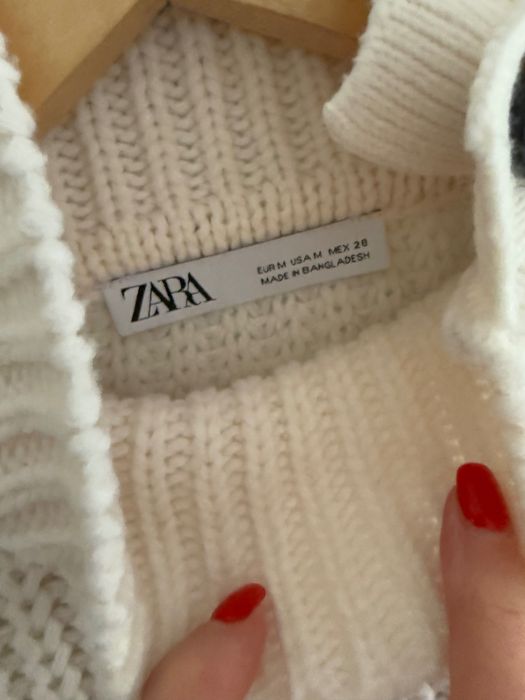 Zara sweter w paski pasiak oversize