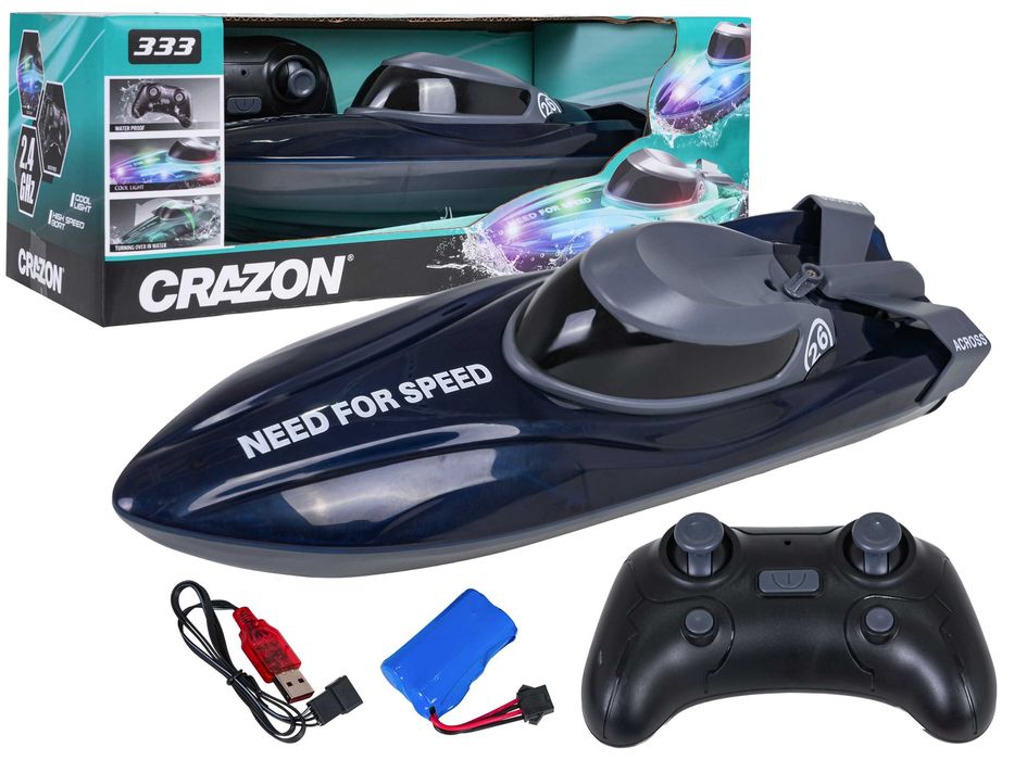 R/C Łódź z Podświetleniem Niebieska ZRC.333-KT2511