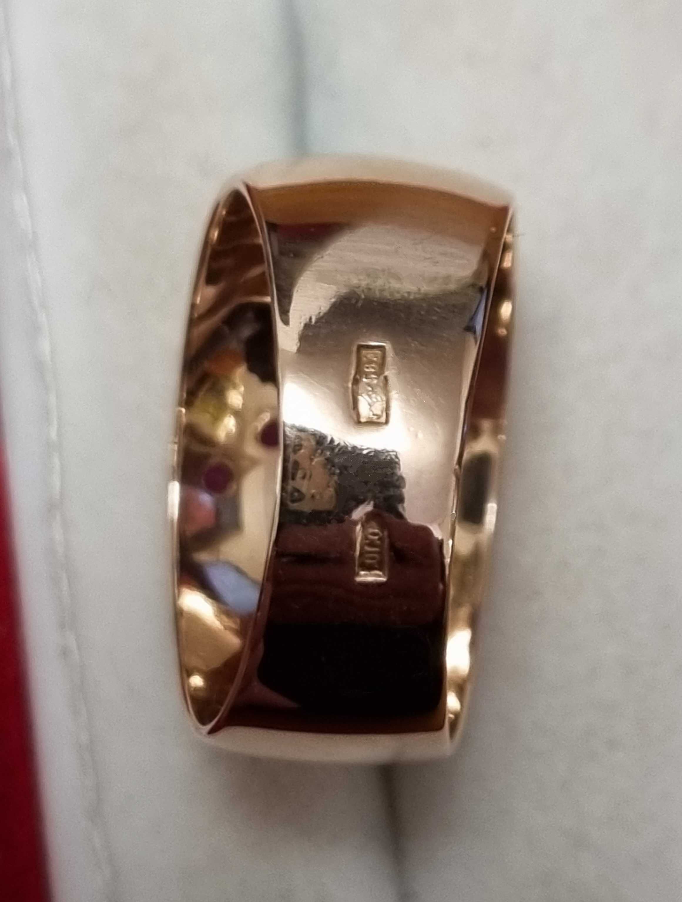 Золотое кольцо, перстень, чалма, 583 проба СССР.