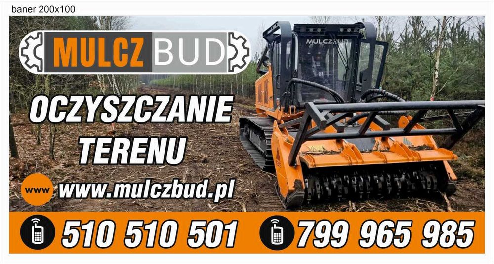 Mulczer leśny, wgłębny powierzchniowy usługi mulczerem czyszczenie