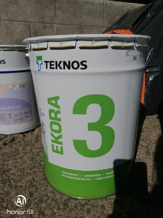 Глибокоматова дисперсійна фарба EKORA 3, об'єм 18 л