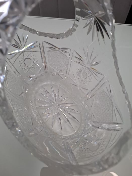 Koszyk z kryształu PRL