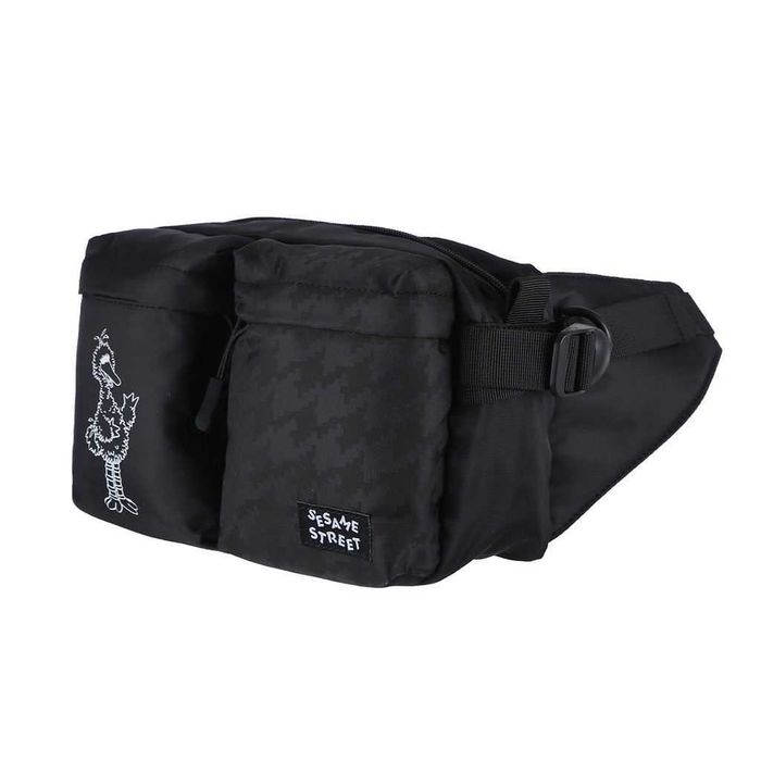 Стильная сумка на пояс с карманами, бананка, сумка для мальчика черная