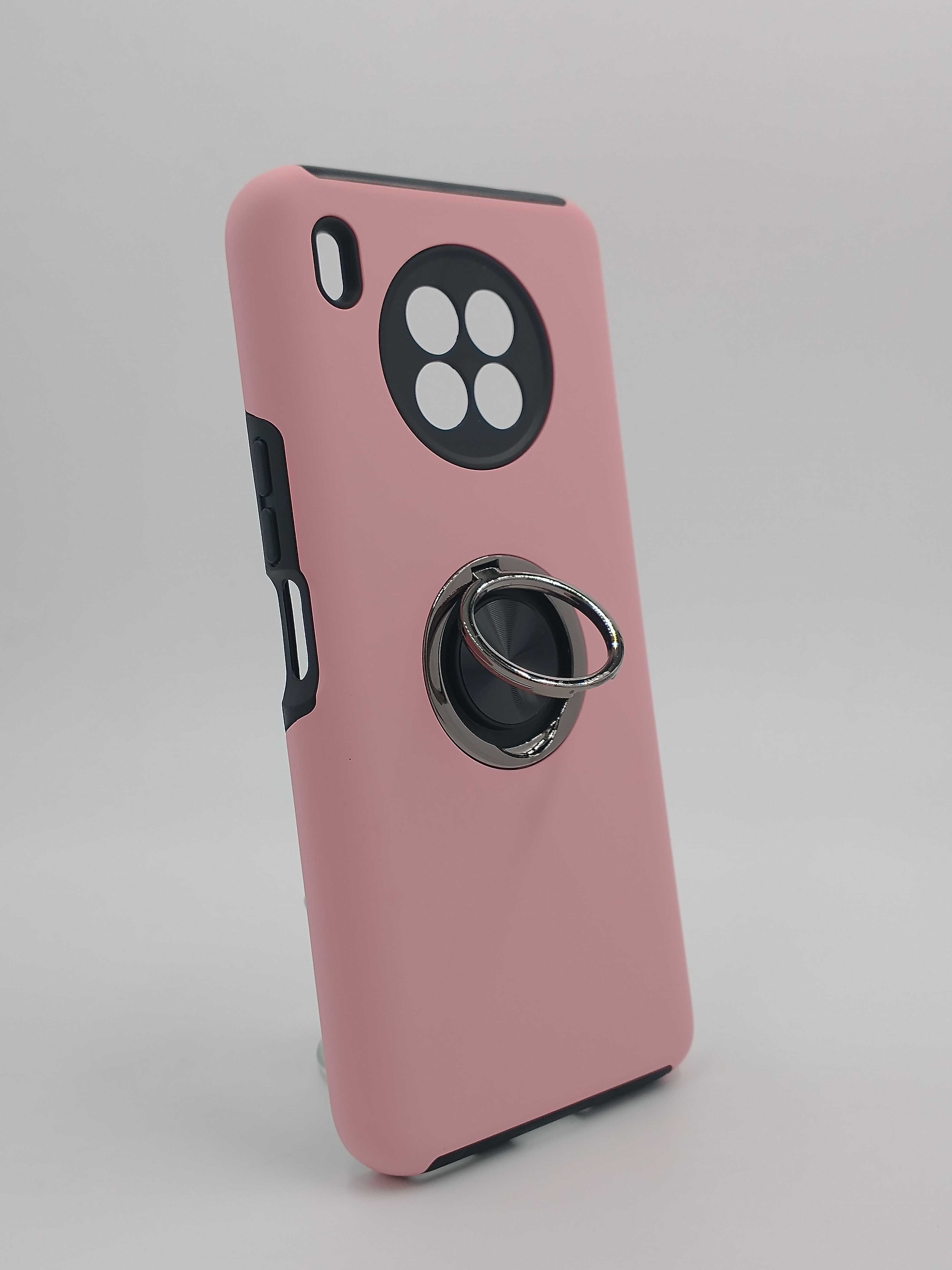 case plecki etui metal ring do Huawei Nova 8i różowy