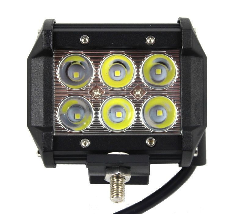 Lampa robocza 6 LED Cree panel halogen 18W 12-24V