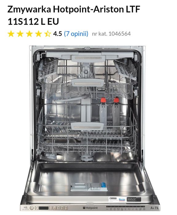 Zmywarka Ariston hotpoint 60 cm do zabudowy.